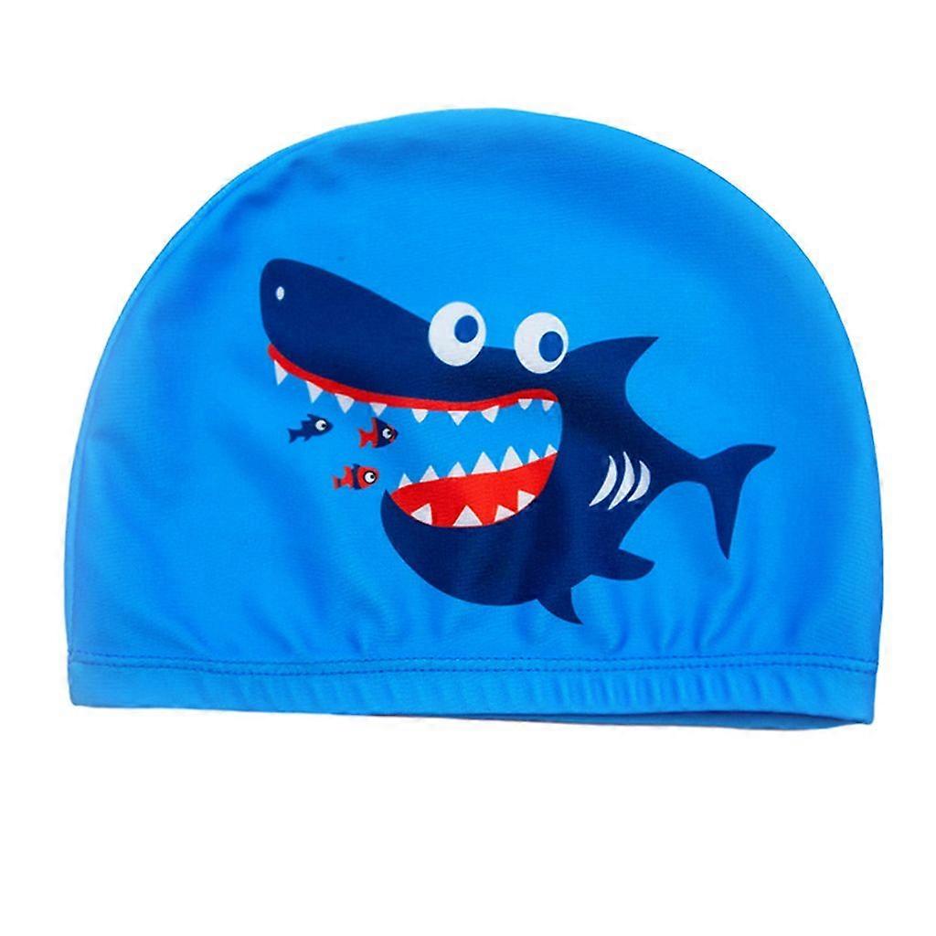 Swimming cap breathable high elastic quick-drying ear protection cartoon print children's swimming pool cap