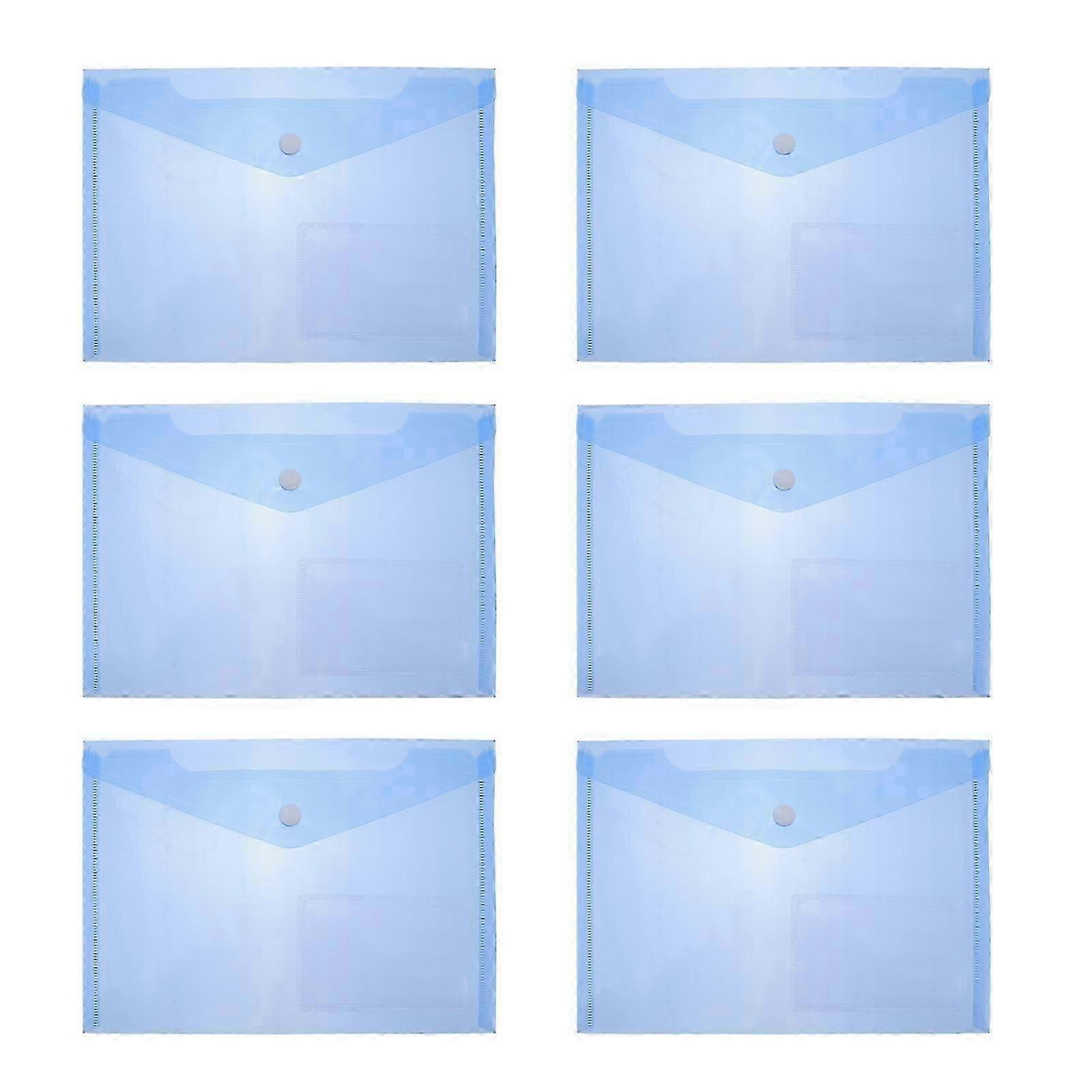 30Pcs File Pouch Plastic Document Storage Organizer for Office with Pocket hwy