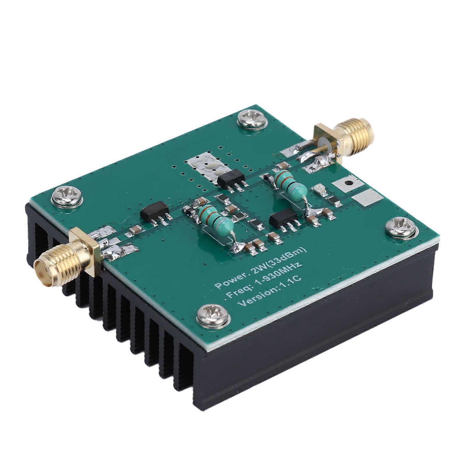 RF Wideband Amplifier Low Power Broadband Module Standard SMA Female Connector 1‑930MHz 2.0W