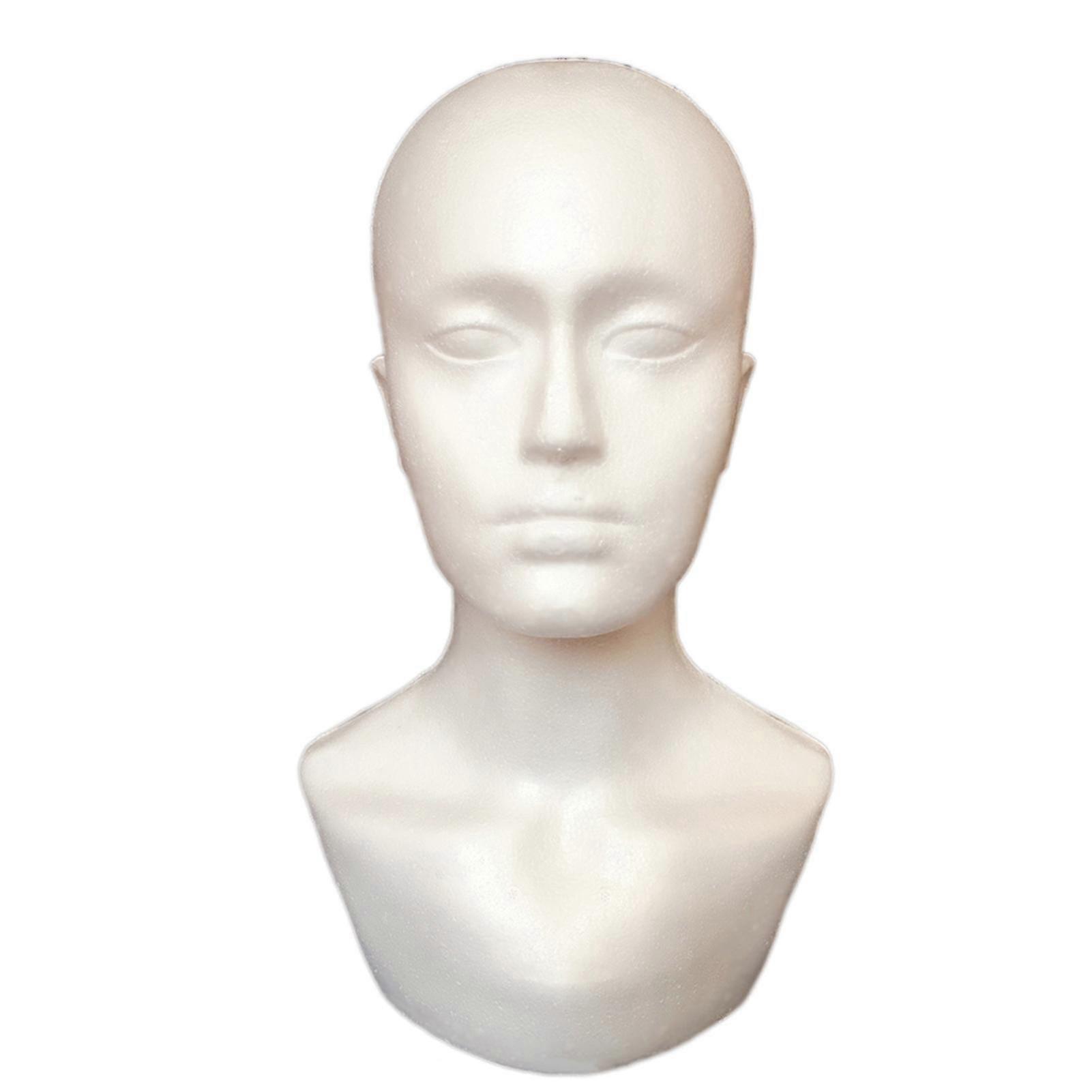 Mannequin Hat Display Lifelike White Foam Mannequin--