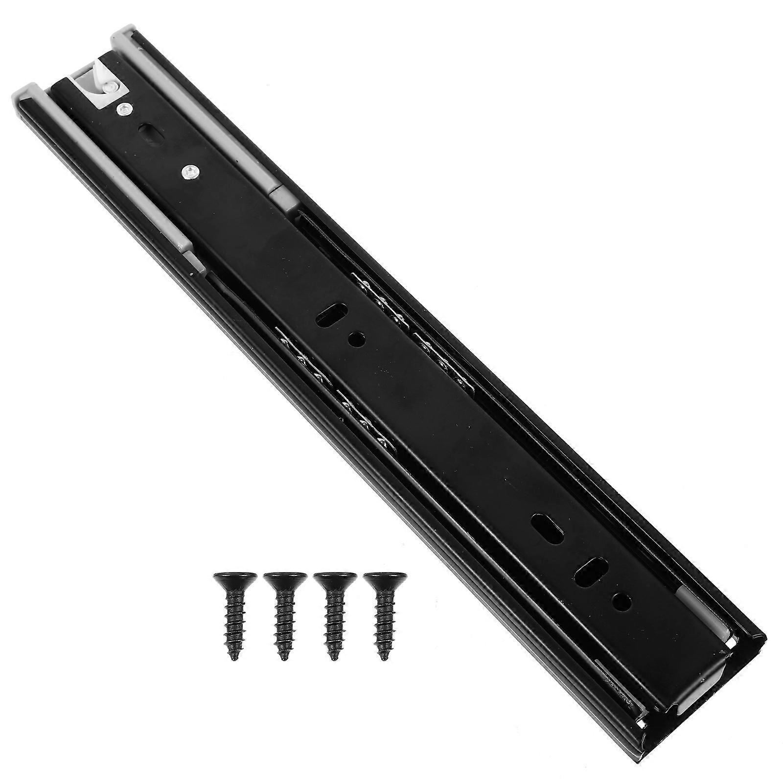 Steel Section Drawer Slides with Damping Buffer Durable Mute Sliding Rails for Cabinets and Desks Easy Detach Design Smooth Ball Bearing Mechanism