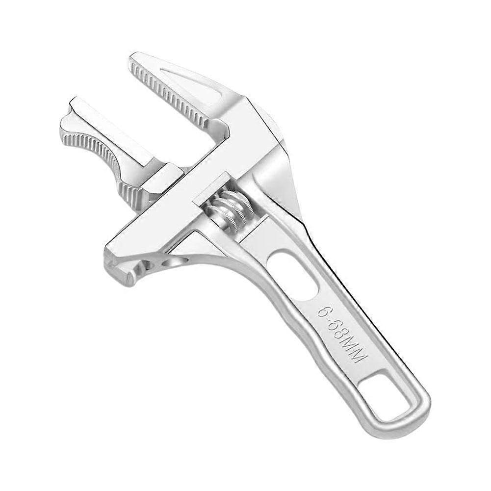 Adjustable Wrench, Multi-Functional Open-End Design, Silver Color, Ideal for Plumbing and Household Use, 1 Piece
