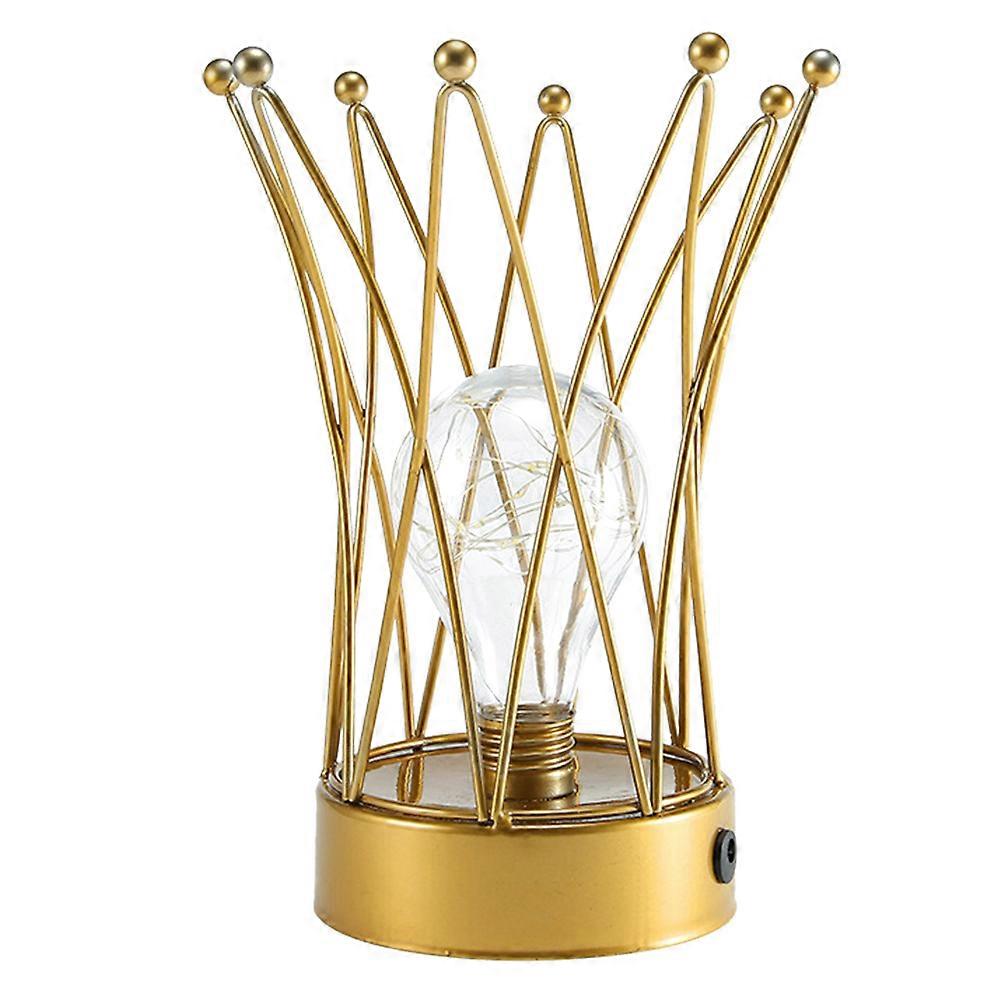 Creative Crown Shaped LED Night Lamp Warm White Light Ambiance For Room Decor 9.06x5.13x5.91inches 1Pc