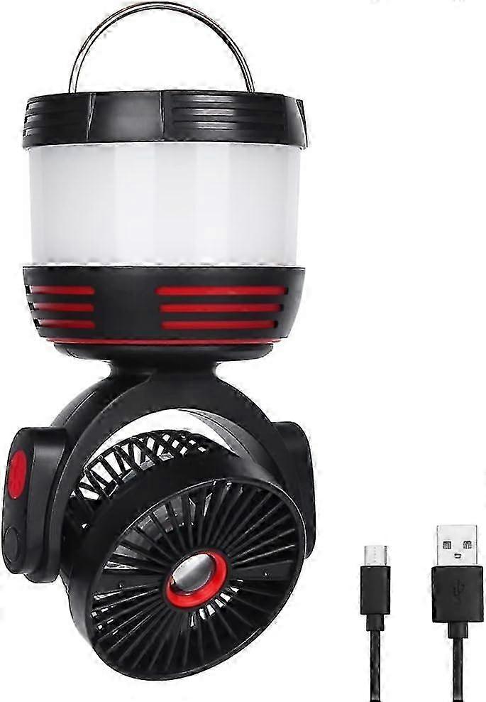 Portable LED Camping Lantern with Ceiling Fan - Suitable for Various Brands Glamping Lamp Featuring USB Charging, Multifunctional Small Fan