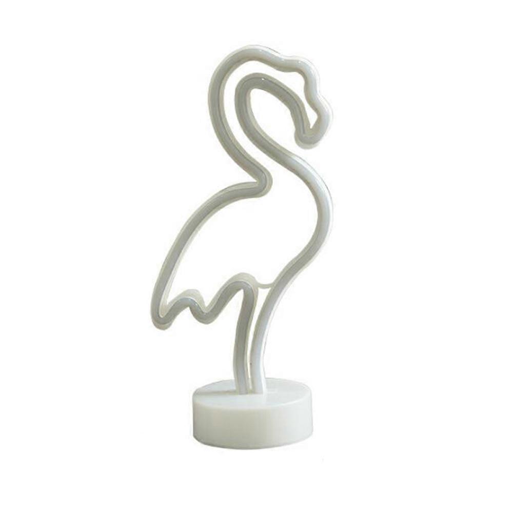 Flamingo Decor Mini Led Lantern Wall Decoration Bookshelf Ornament Plastic Flamingo Shape Neon Style Night Light 1Pack