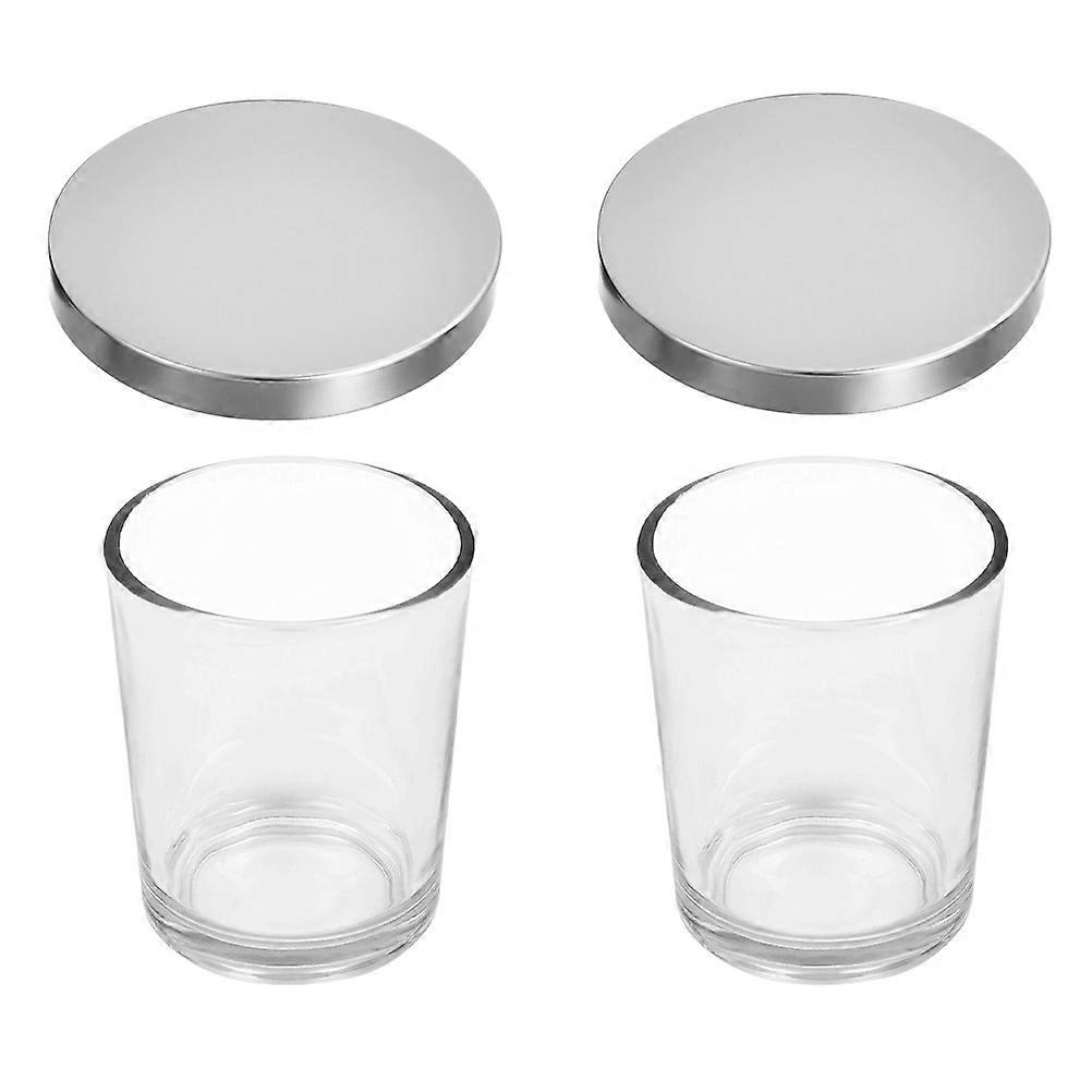 2pcs Glass Candle Jars Vessels for Candle Making Aroma Container