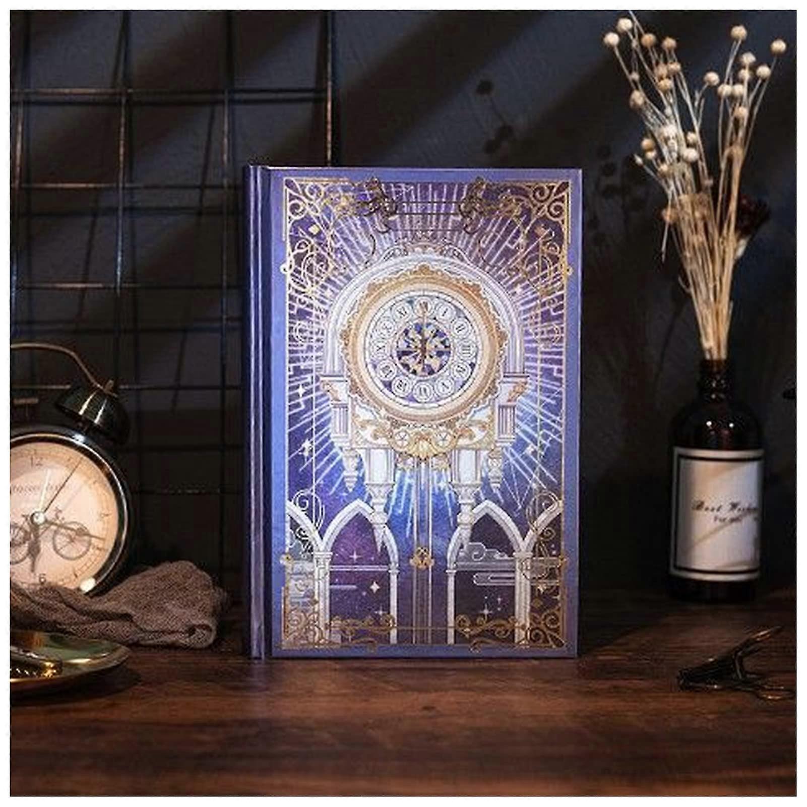 Notebook A5 My Magic Book Vintage Hardcover A5 Diary 128 Sheets Beautiful Coloured Blank Paper Journal Notebook Gift Planner Notebook (Size: D)