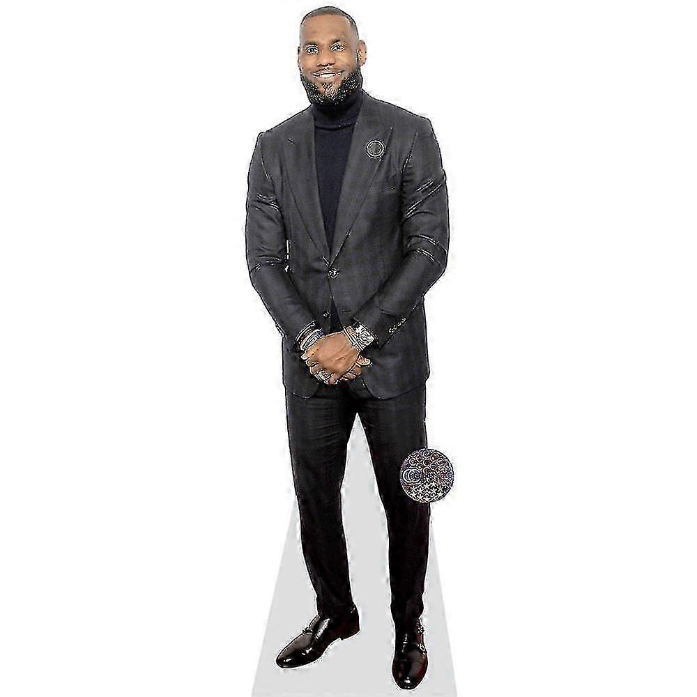 2025 Lebron James (noir) Découpe en carton (taille réelle OU taille mini). Standee. Lève-toi.