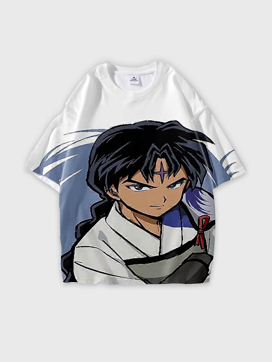 T-shirt round neck Role Pattern loose short sleeve D1273