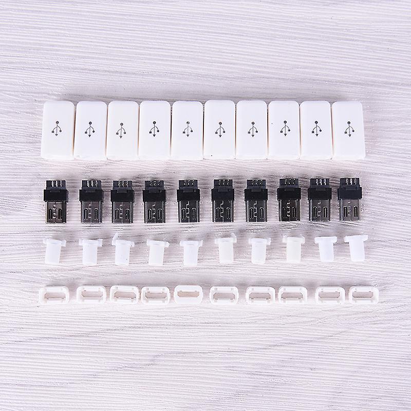 10pcs/lot Diy Usb Micro Interface Assembly Adapter Connector Plug Socket