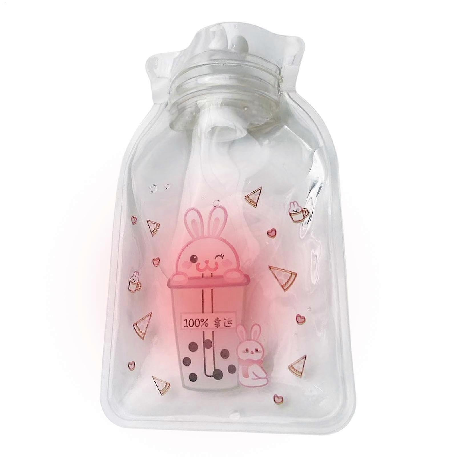 Hot Water Bottle 160ml Cartoon Small Heating Pad for Hot and Cold Compress, Soft Foam Bladder, Ideal for Children