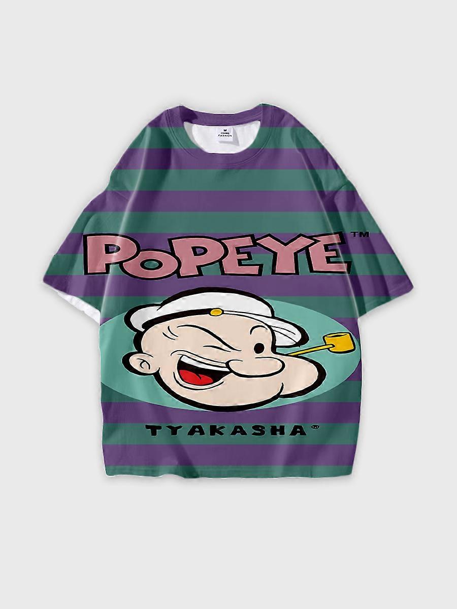 T-shirt round neck Cartoon Pattern loose short sleeve C1492