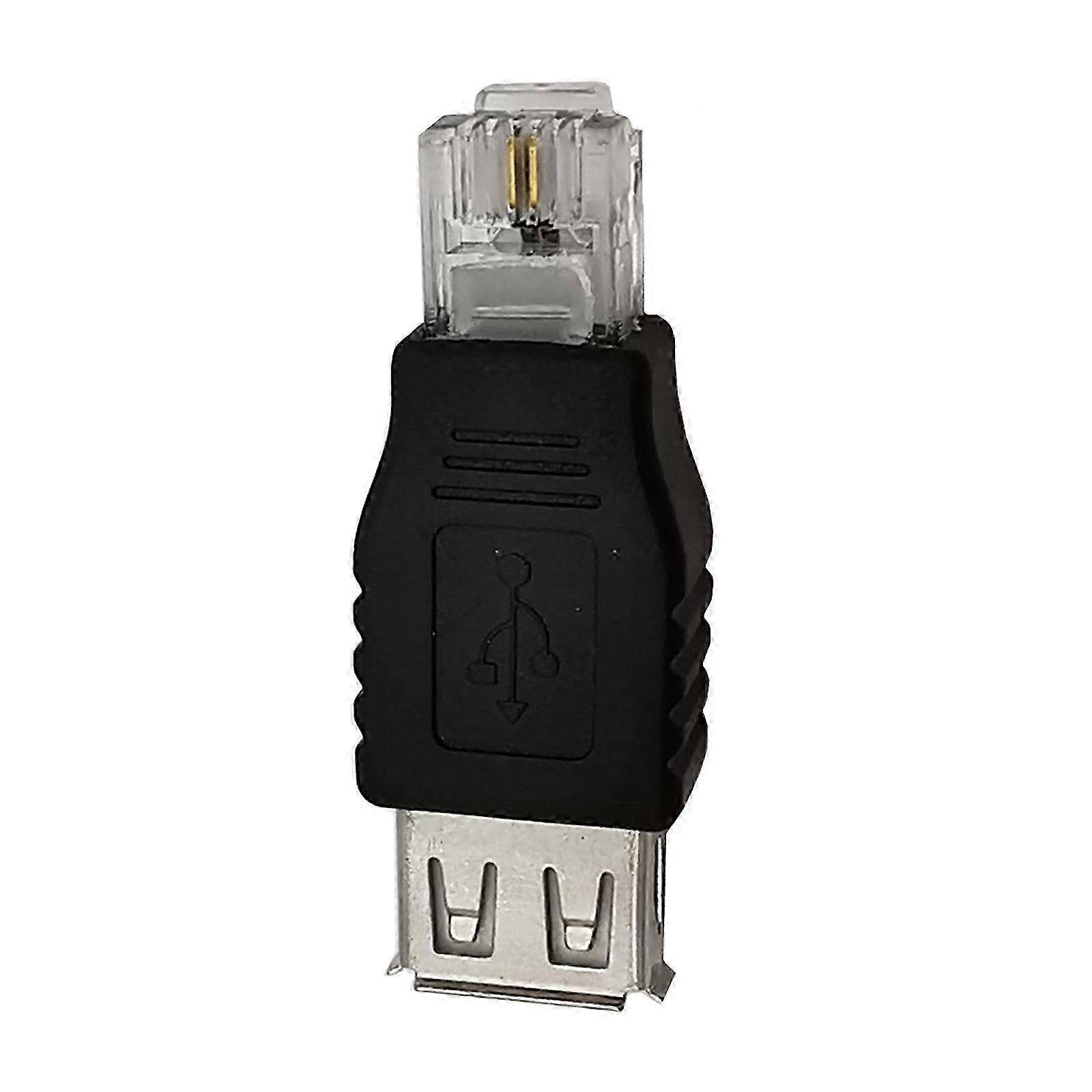 2025 Ethernet RJ11 6P2C to USB Female Plug Network Adapter 4 Pin USB-A Connector