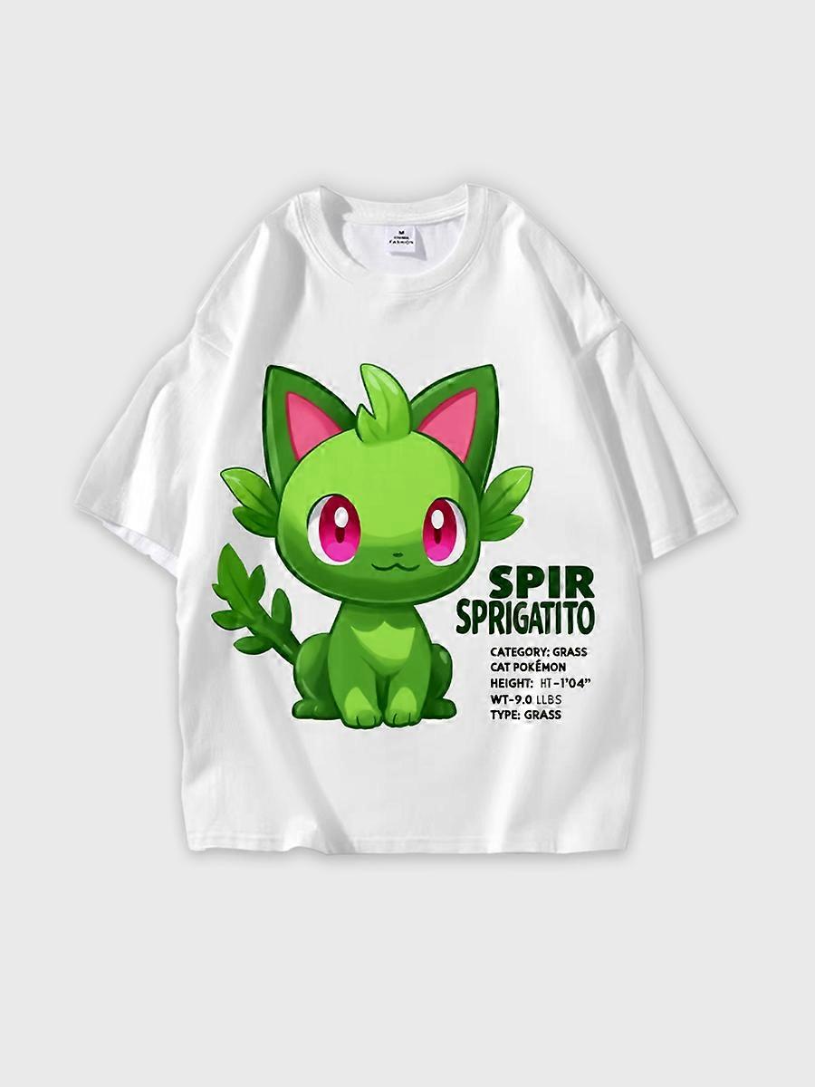 T-shirt round neck Cartoon Pattern loose short sleeve E1609