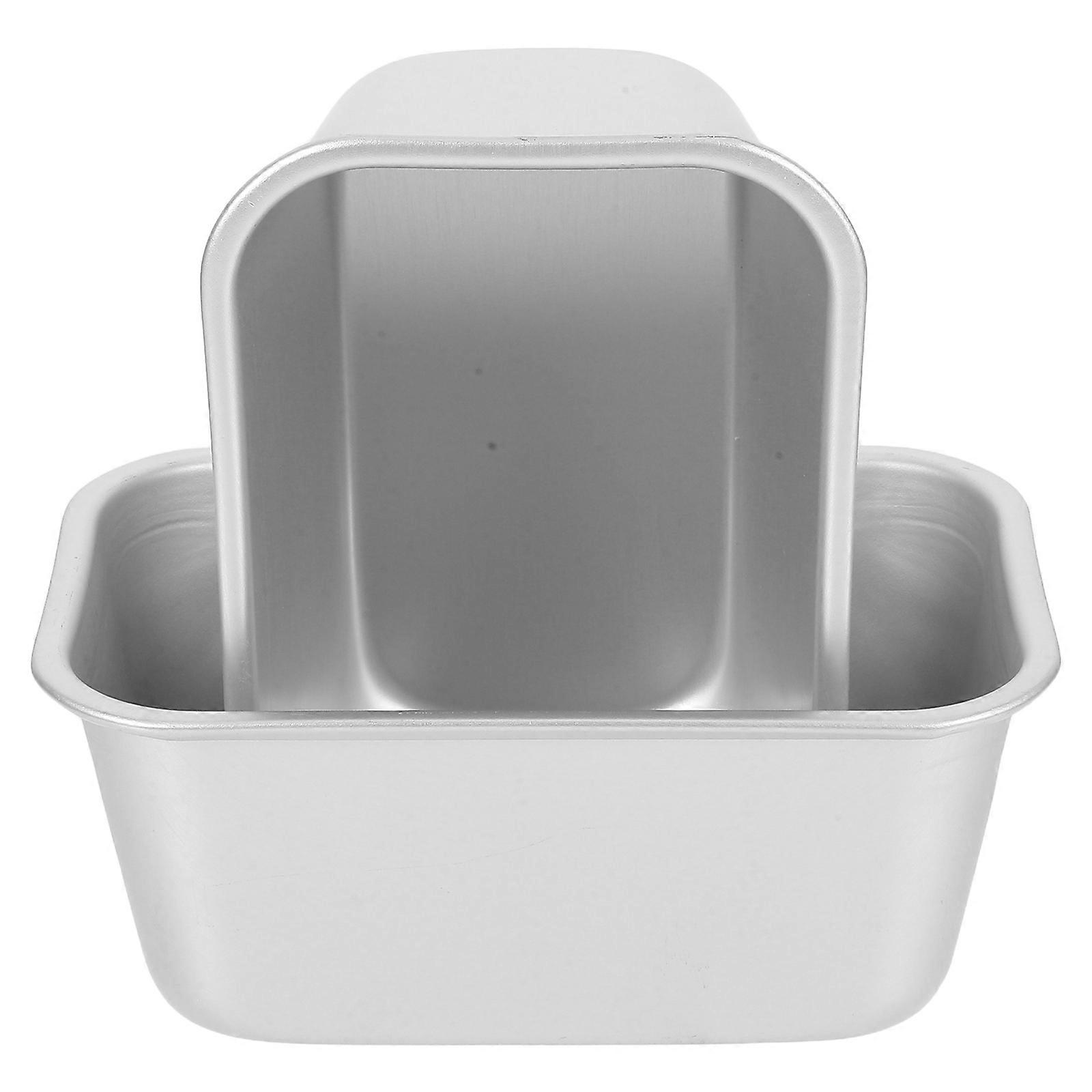 Rectangle Cake Mold for Baking Made from Aluminum Alloy Ideal for Toast and Brownies Silver 7.87x4.33x2.95 inches