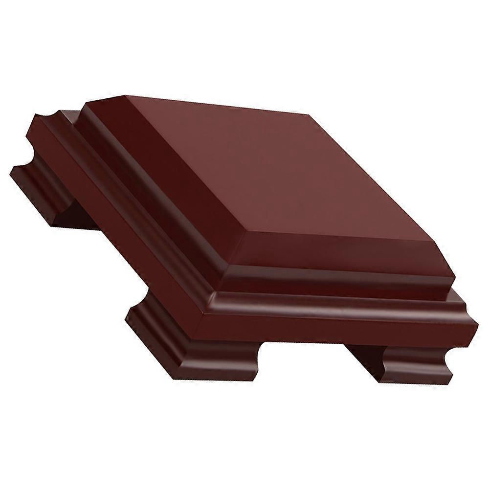 Wooden Pedestal Stand for Displaying Vase Teapot or Decor Dark Red Wood Stable and Practical Square Base 6.5x6.5 Inches