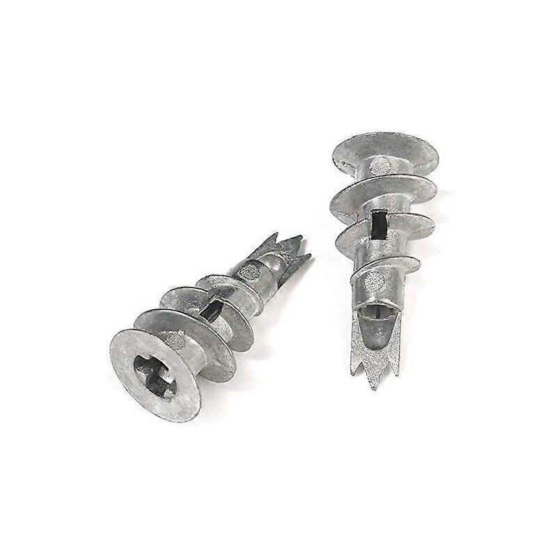 Pack of 50 self-drilling plasterboard anchors - Metal for single and double layer plasterboard