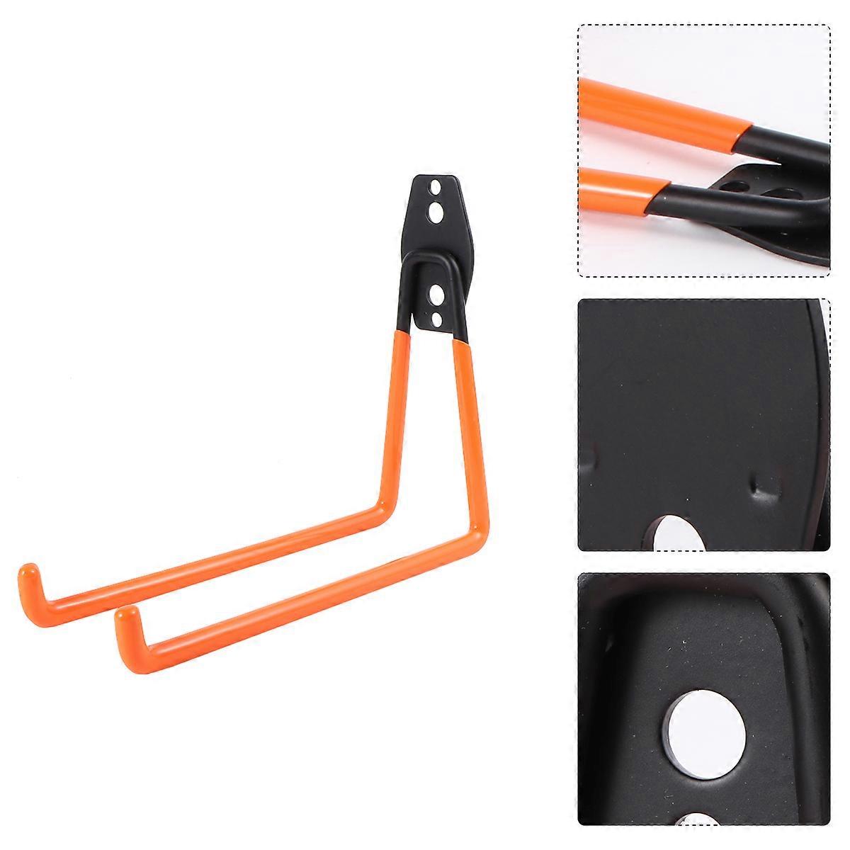 Orange Heavy Duty Tool Set Storage Hooks for Garage Use 3pcs Small Medium Large