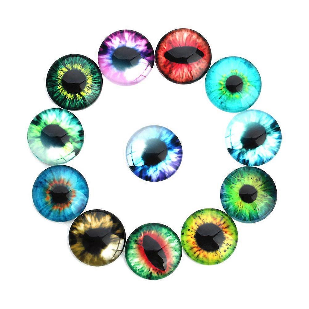 Creative DIY Craft Supplies 20PCS Round Glass Interface Patches Suitable For Crafters Home Decoration 20MM
