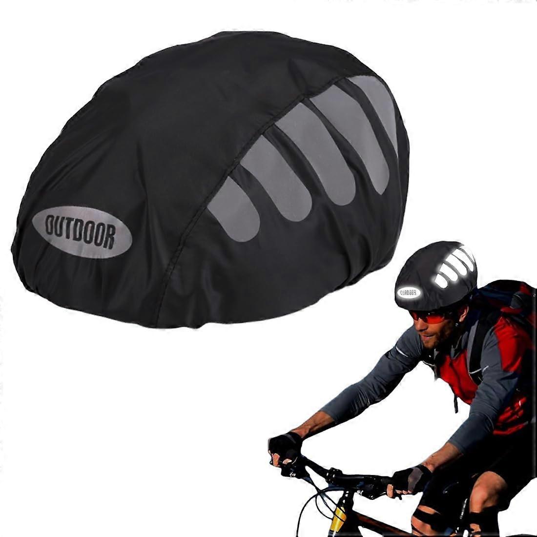 Bicycle Helmet Rain Cover Waterproof With Reflectors, Universal Fit, One Size, For All Helmets