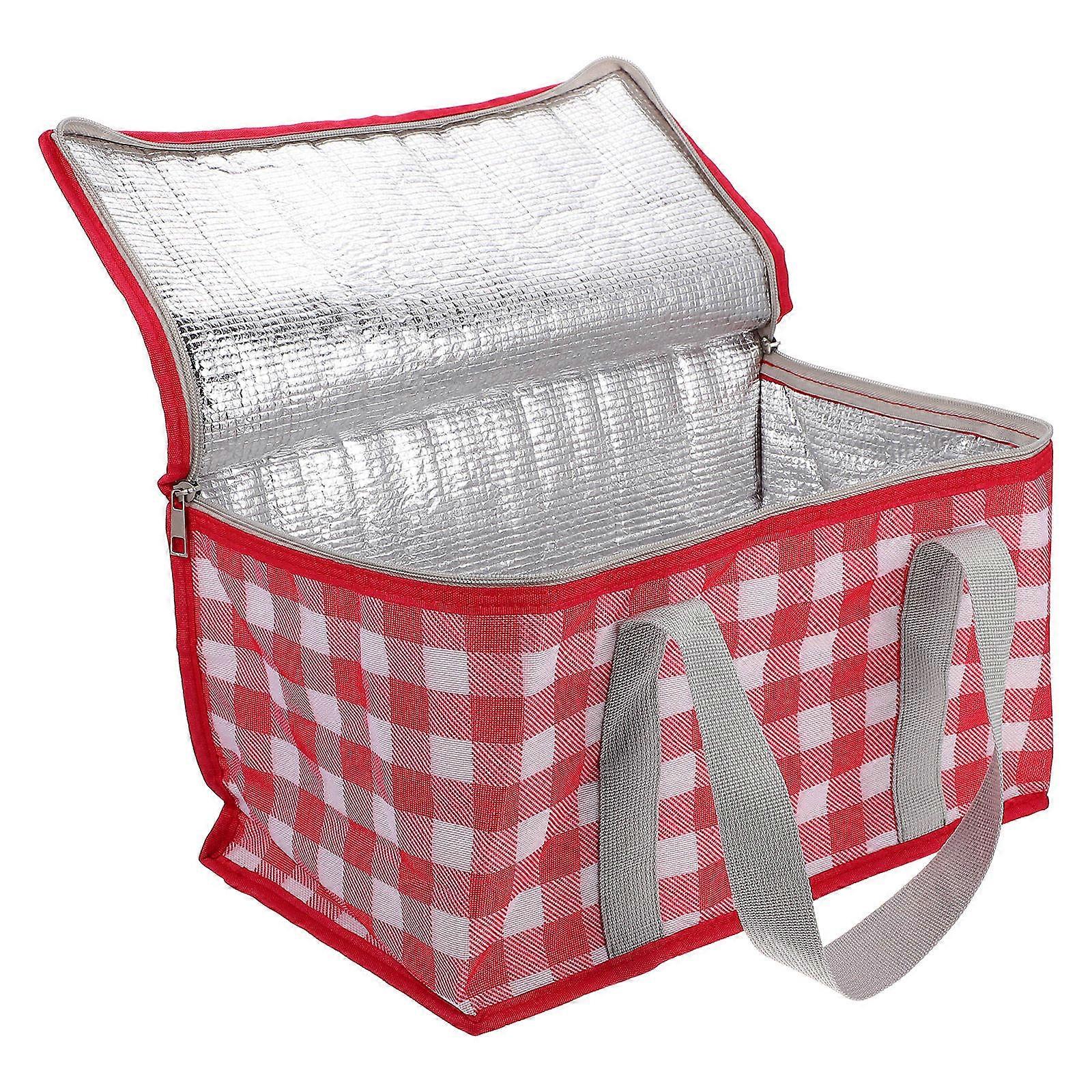 Portable Insulated Bag Multi-Function Bento Accessory Red Outdoor Picnic School 1 Piece