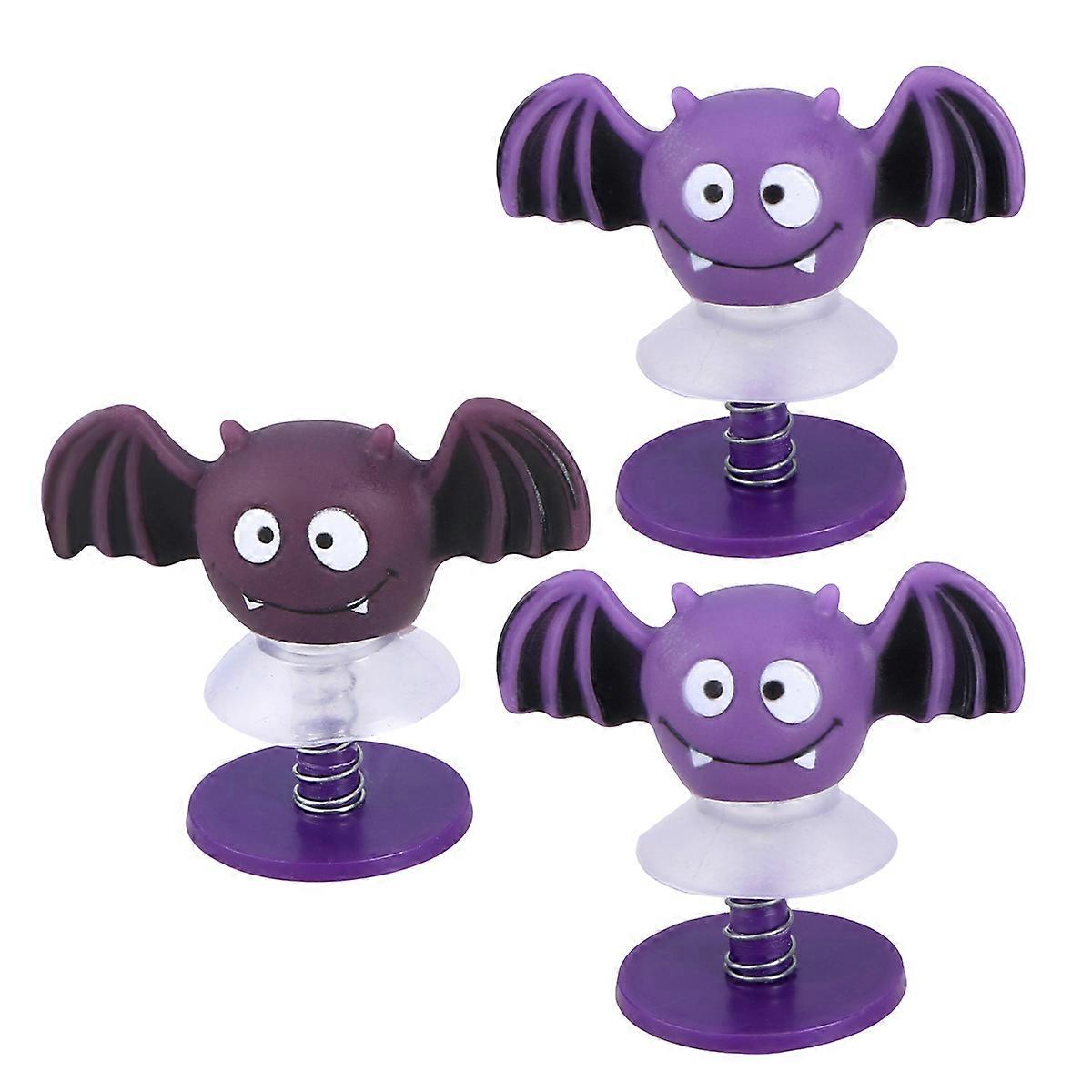 Bouncing Bat Shape Sucker Toys For Halloween Playing 3Pcs Set Small Kids Size