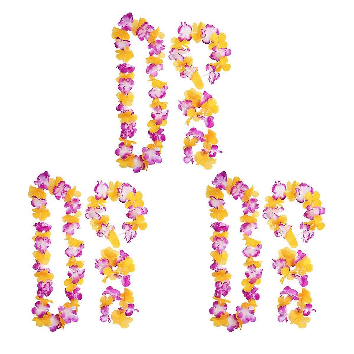 ديكورات حفلة عيد ميلاد استوائية هاواي موضوع حزب تفضل مثالية لتزيين الغرفة 3 مجموعات 12 قطعة زهور ملونة