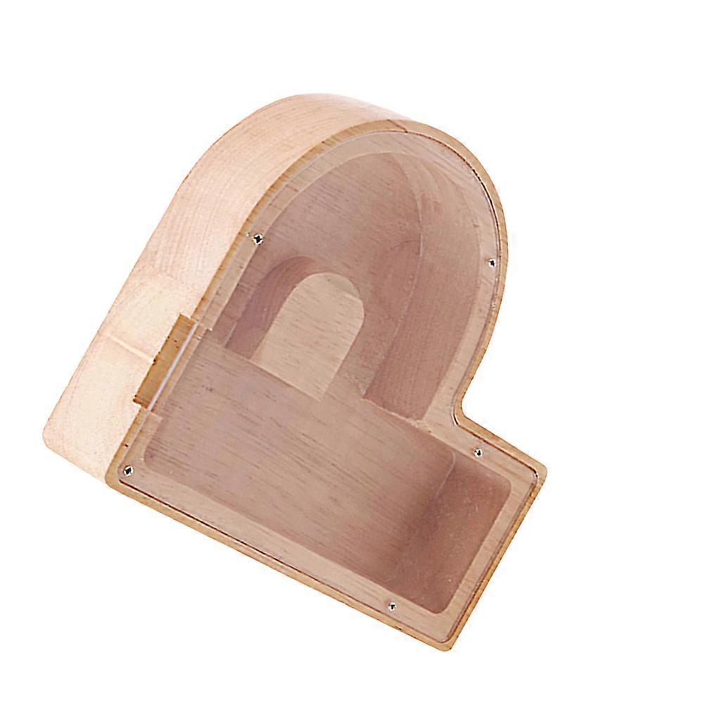P Coin Storage Box For New Year And Christmas In Khaki Color With Eco-Friendly Bamboo Material 1Pcs