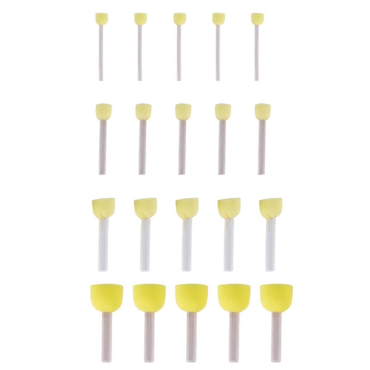 Kids Sponge Paint Brushes, Lightweight with Wood Handle for Easy Grip, Reusable DIY Tools