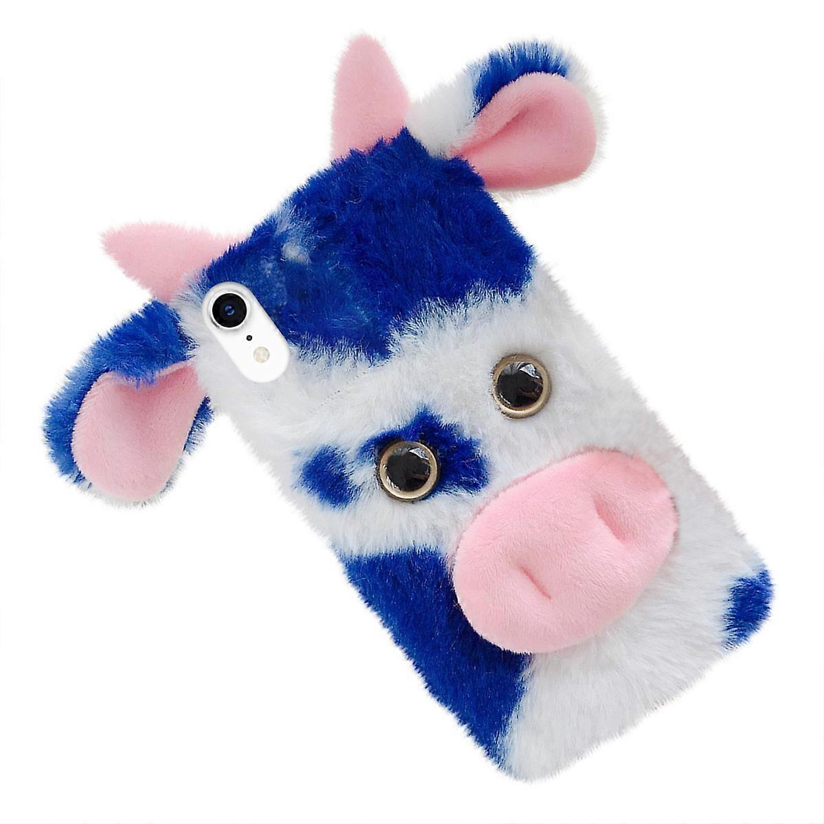 Plush Cow Phone Case Mobile Phone Case Protector for 1Pcs Blue