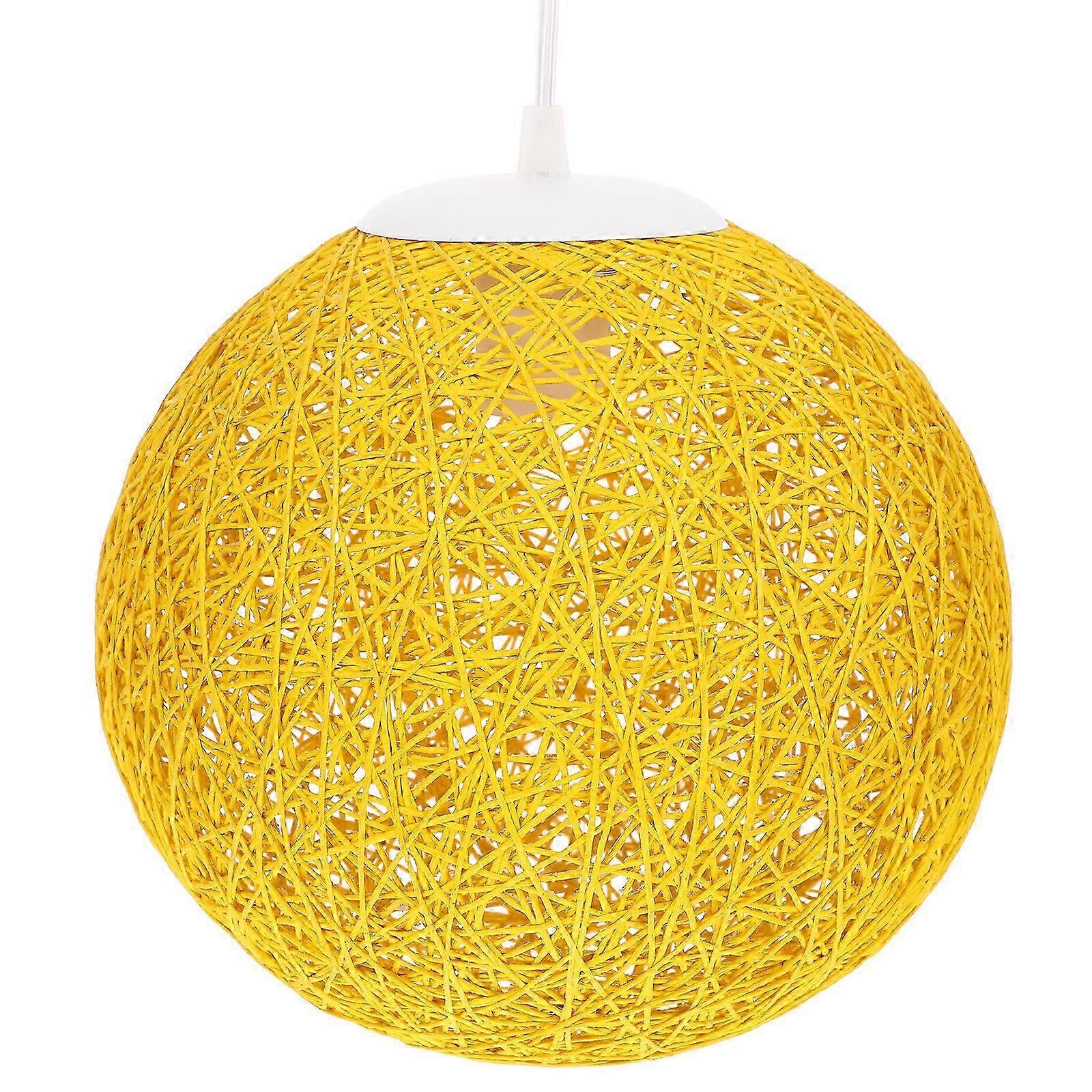 1Pc Rattan Art Chandelier Cover Restaurant Ceiling Light Cover (without Bulb)