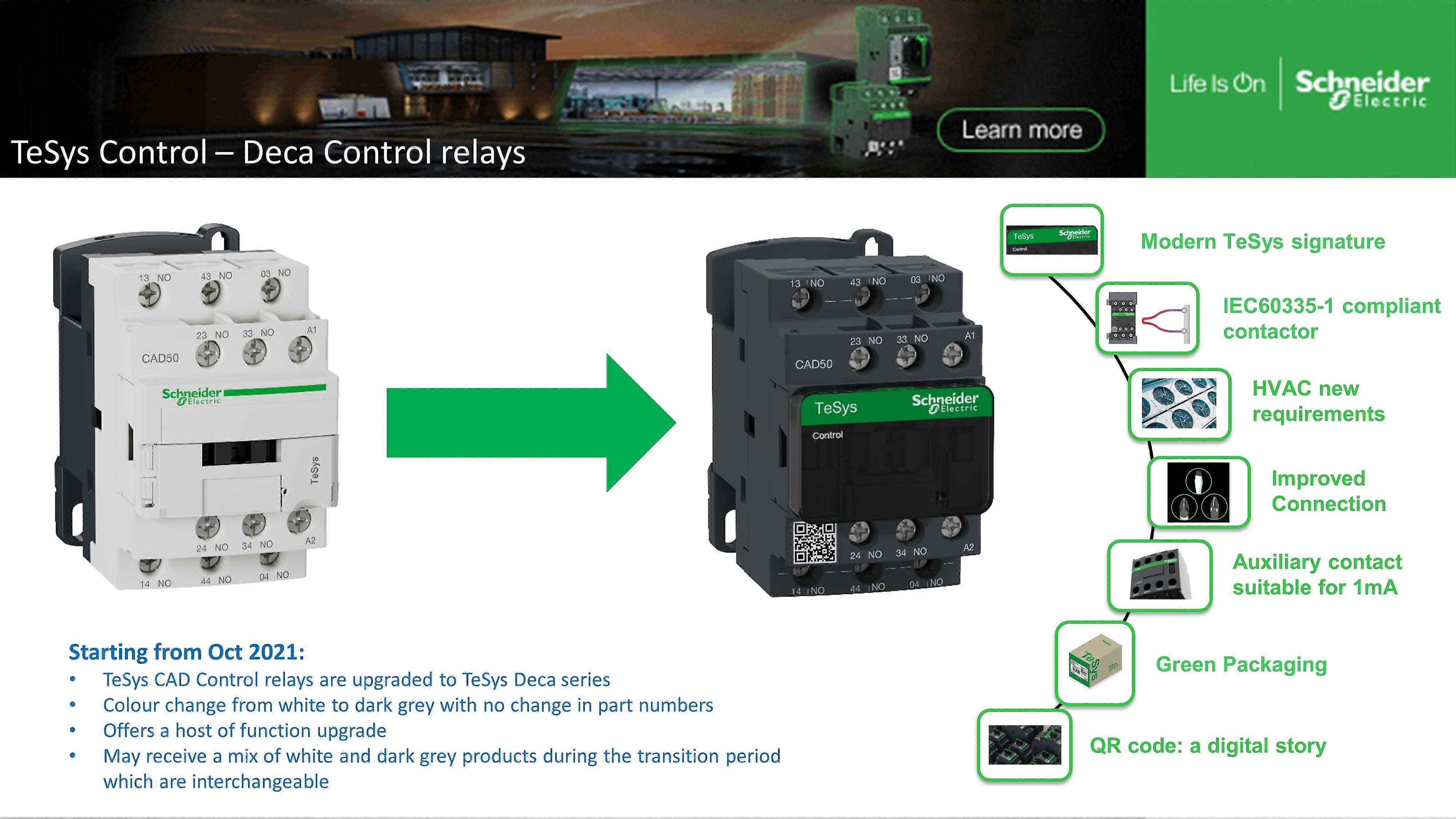 Schneider Contactor 10a 690v Ac 5no Tesys Cad50u7