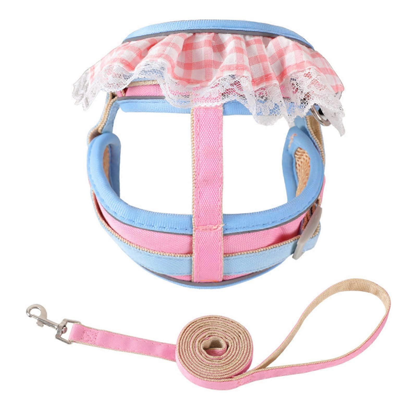 Escape Proof Pet Harness for Small Dogs and Kittens, Adjustable Comfortable Vest with Leash for Safe Walking