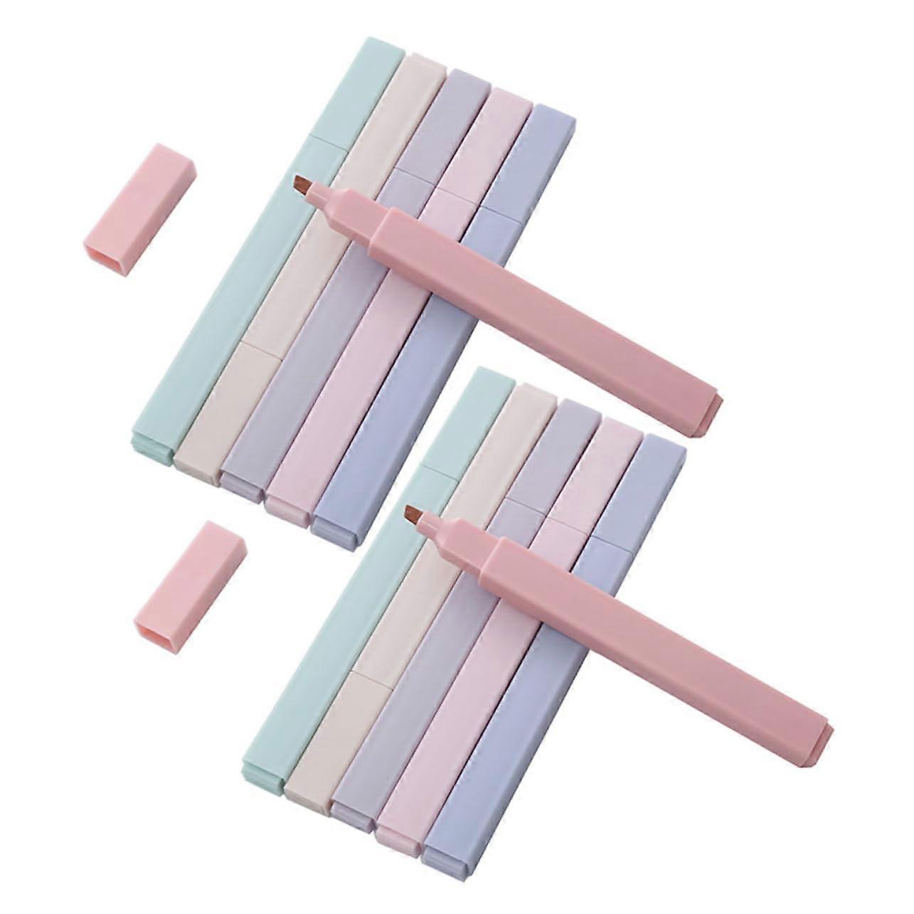 12 Pieces Multifunctional Highlighters Colorful Marker Pens for School, Office, and Creative Projects, for Notes and Marking