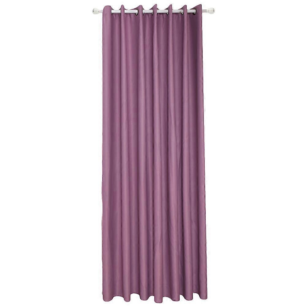 Purple Window Curtain with Flower Print for Bedrooms Made of Polyester Sheer Fabric Allow Natural Light and Privacy 100*130