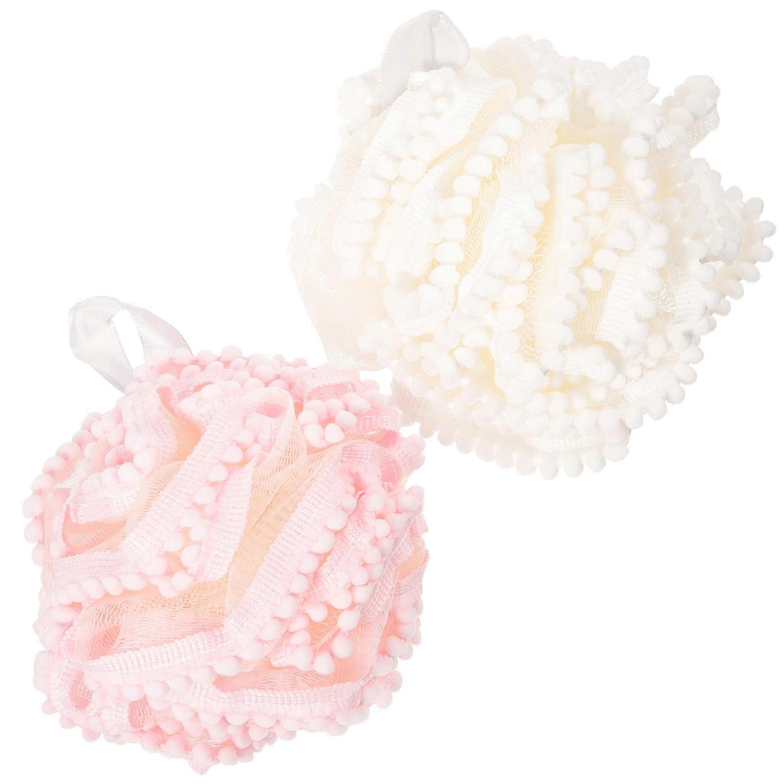 Bathing Ball 2Pcs Colored Bath Scrubber Suitable For Home Use Assorted Color Cleaning Tool