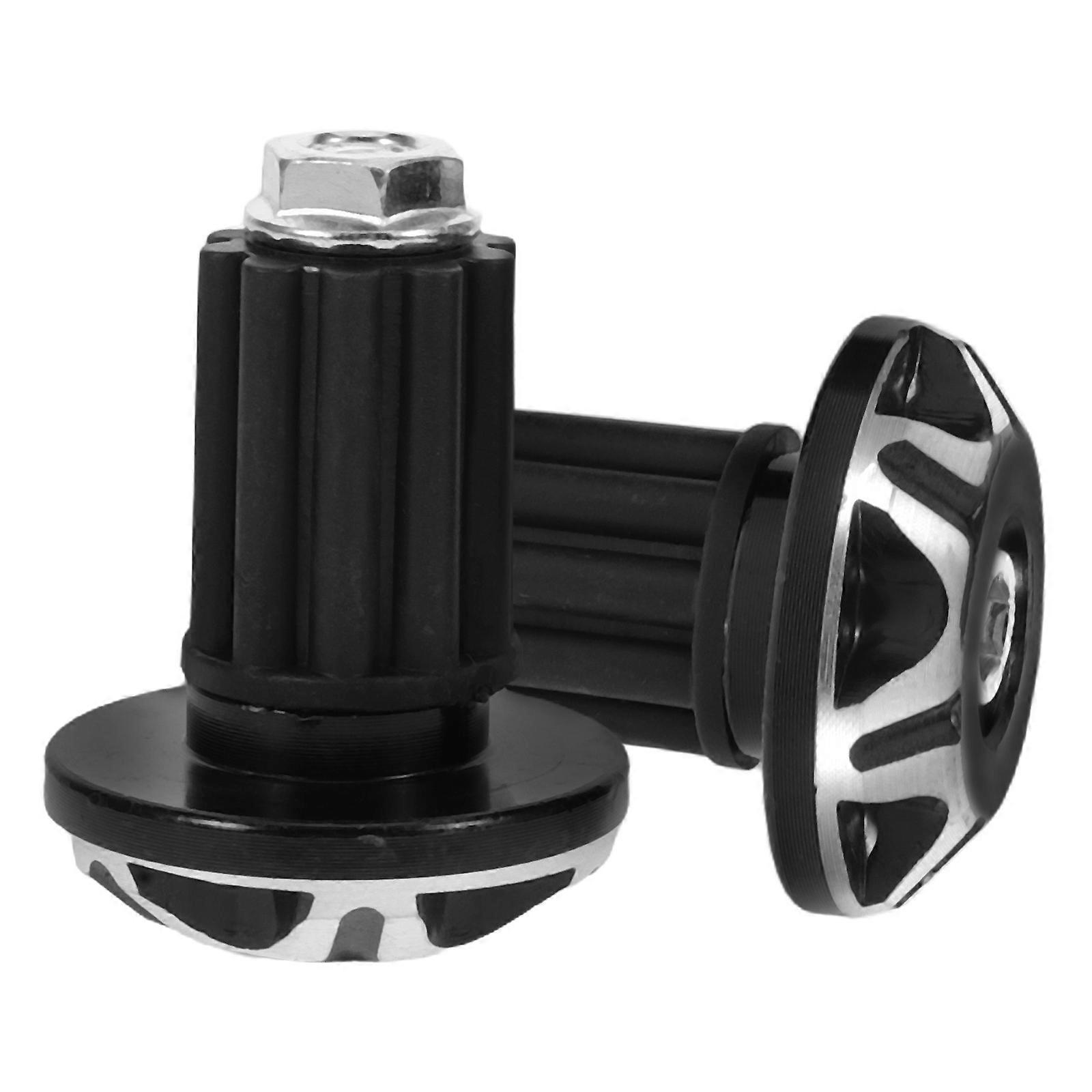 Black Aluminum Alloy Motorcycle Handlebar End Caps AntiVibration Plug for Motorbike Riding Accessories 1 Pair