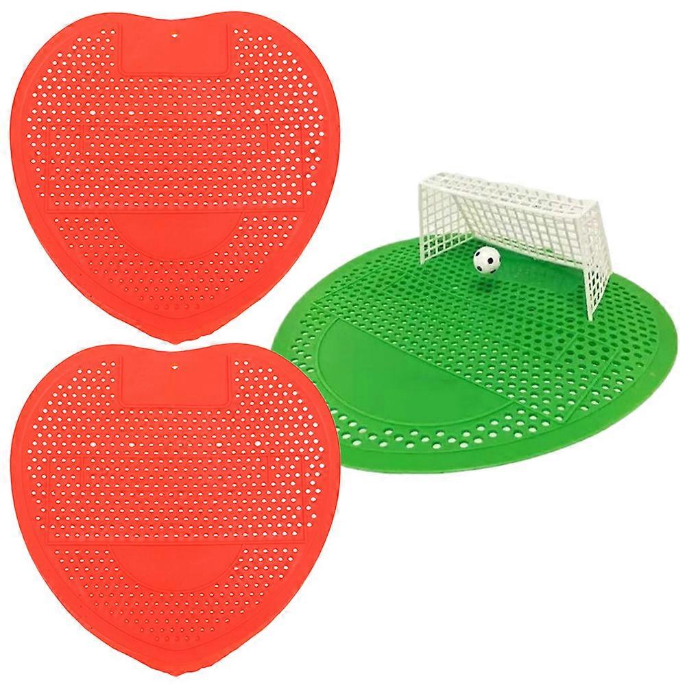 Bathroom Urinal Mat 3Pcs Urinal Screens Deodorizing Mats For Men Office Daily Use Triangle Simple Design