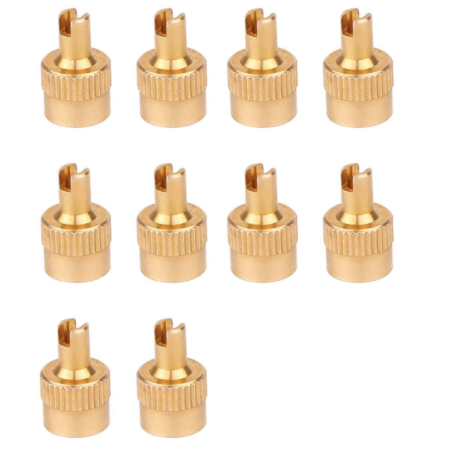 Kupferreifenventile 10 Pcs Gold Stammkappen Auto Reifenventil Staubschutz Abdeckungen für Straßen- und Mountainbikes