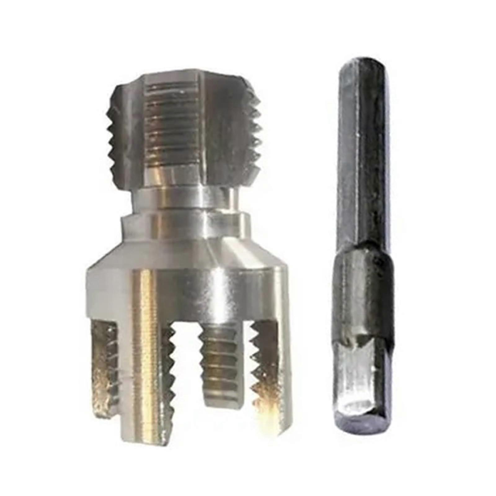 Internal and external pipe thread tool set, hex shank tap and die, suitable for 1/2 inch and 3/4 inch plumbing and electric drills, 6point.