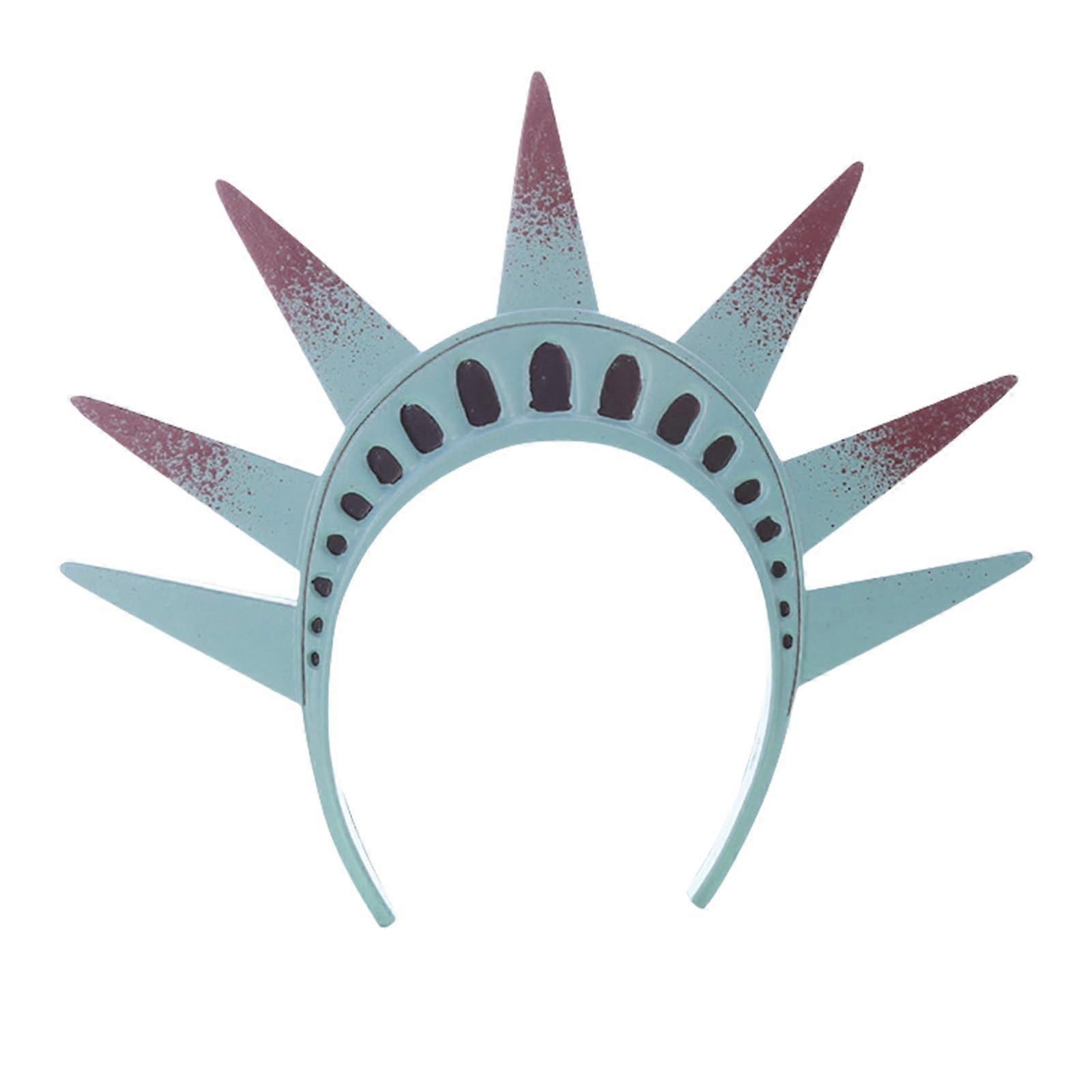 Liberties Statue Flashlight Headband for Halloween and 4th of July Parties, Multicolored Photo Prop Accessory