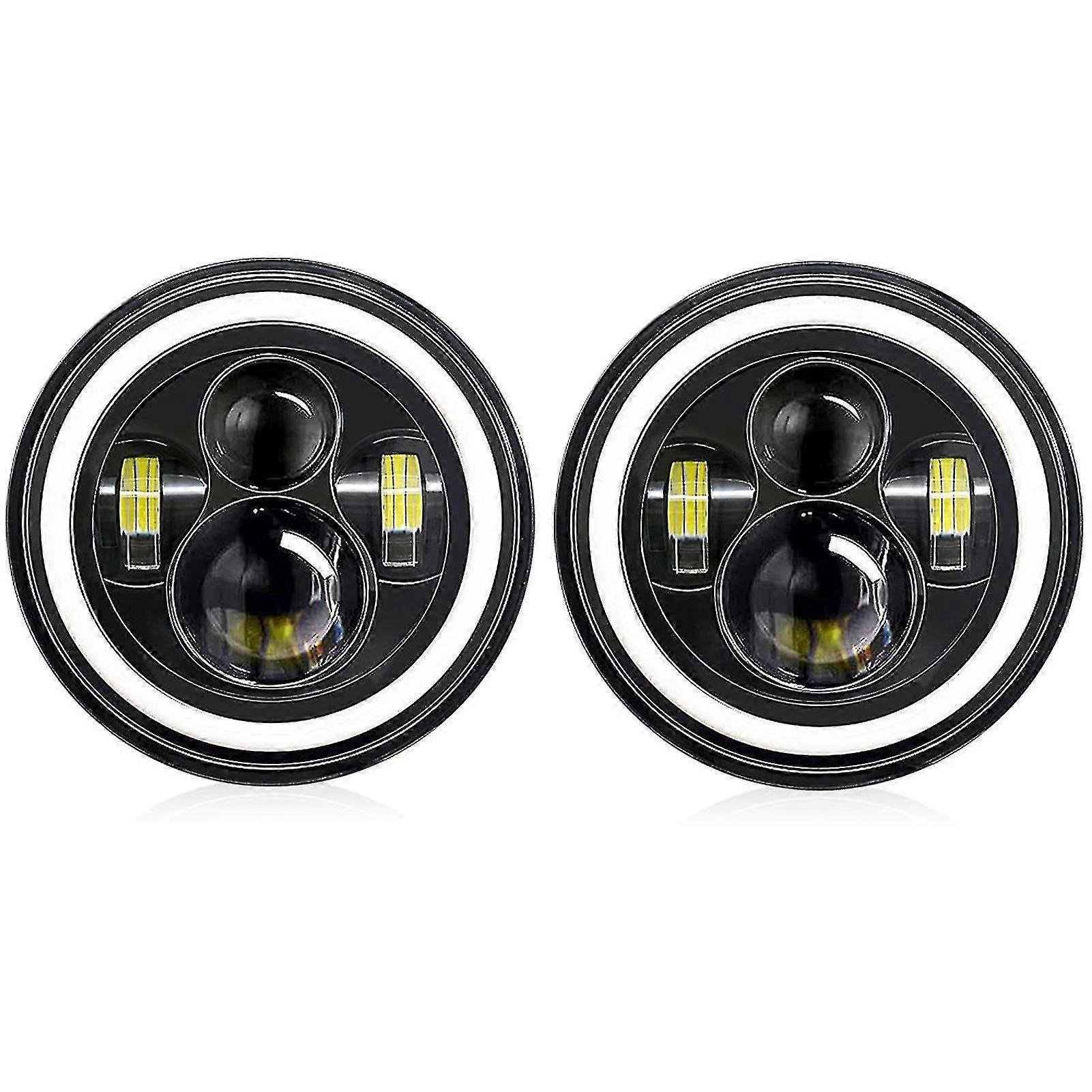 Phares LED 2 pièces de 7 pouces pour voitures et motos - DRL, clignotants et faisceaux