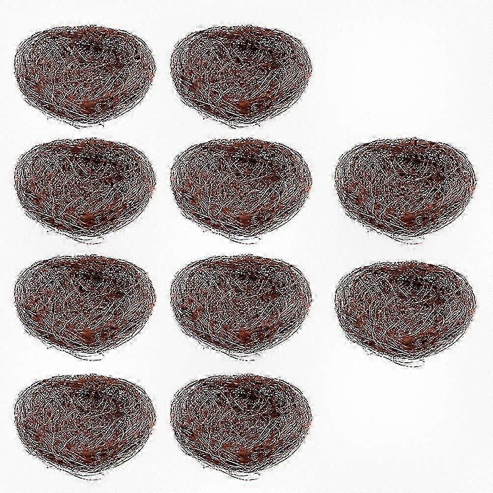 10 Pcs Artificial Hemp Bird Nests - Durable & Practical for Various Bird Species