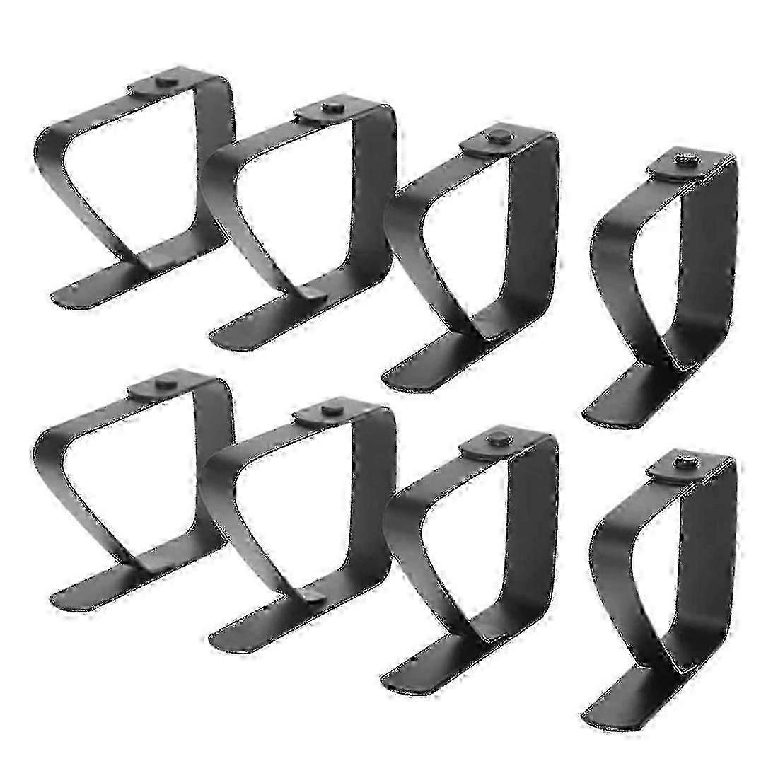 8 عبوات من الفولاذ المقاوم للصدأ مفرش المائدة مقاطع أسود نزهة مفرش المائدة قابل للتعديل مضاد للانزلاق ثابت علامة التبويب-YNP