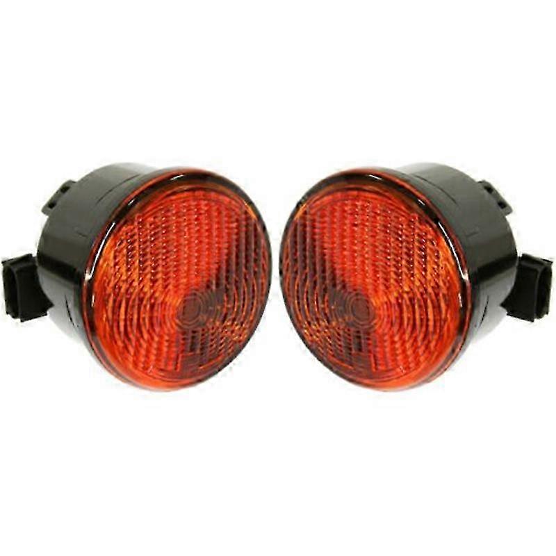 2x Turn Signal Lights For 2007-13 Jeep Wrangler JK Plastic LH RH with Bulb