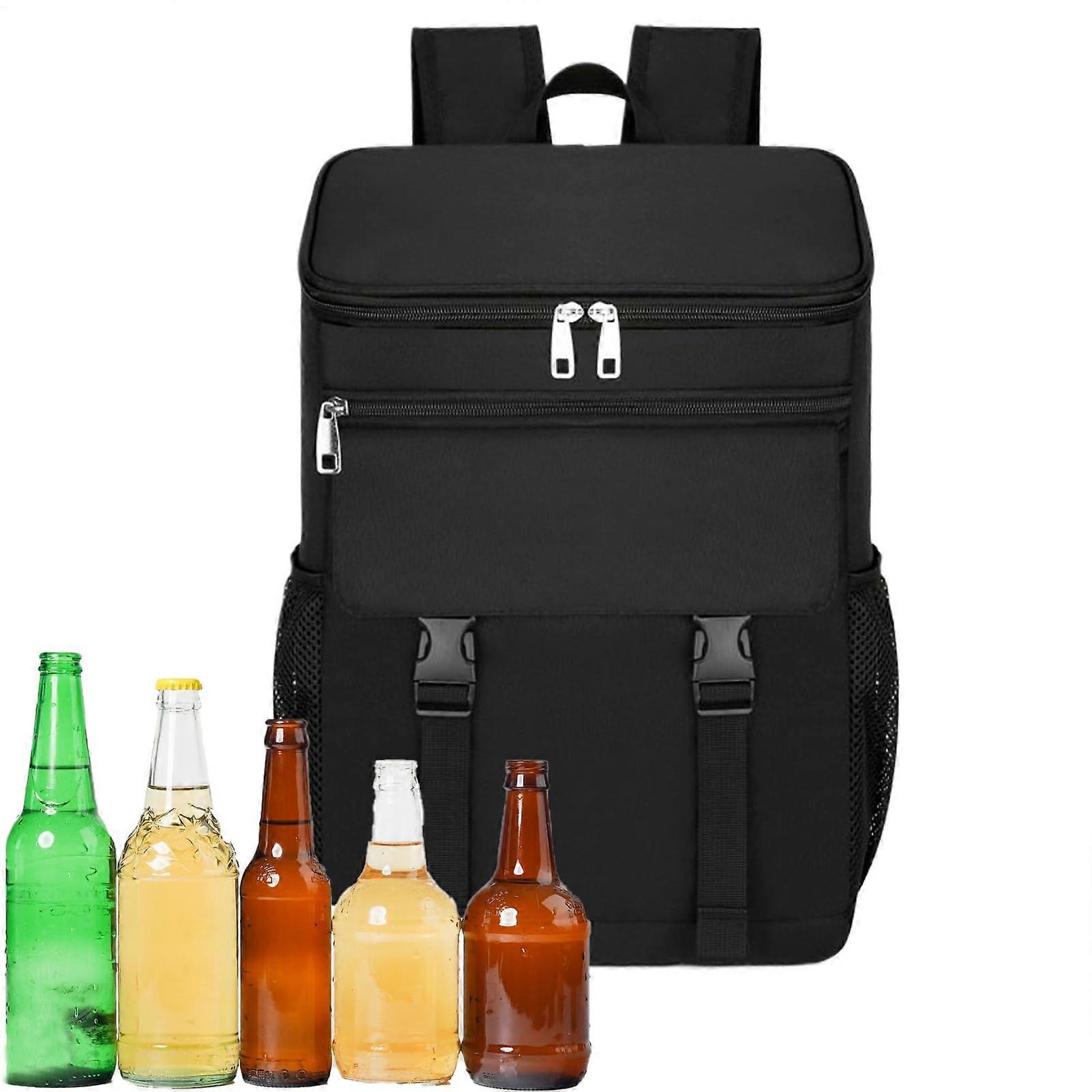 Backpack Cooler, Leakproof Thermal Bag for Picnic, Cycling, Commuting, Black