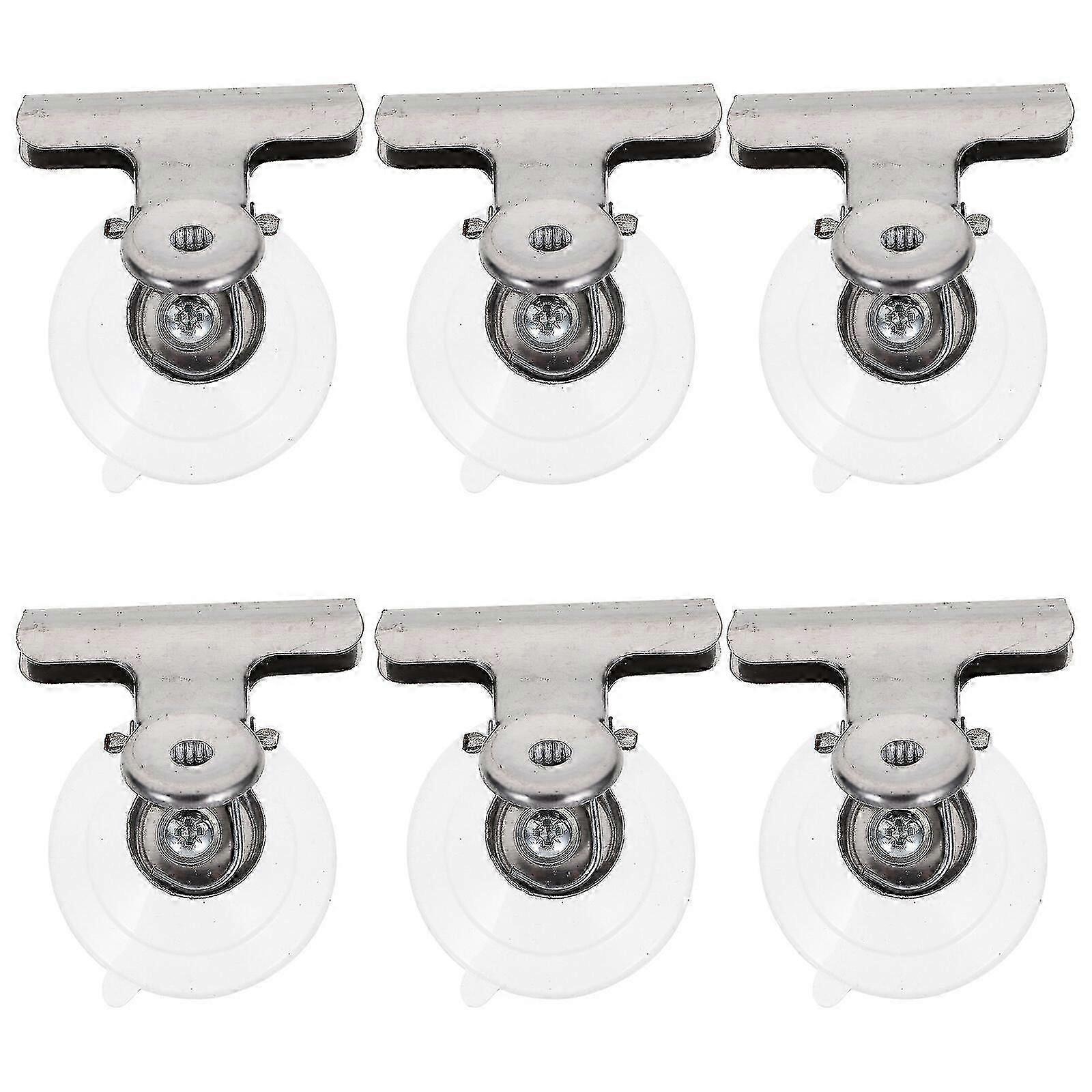 8 Stück Saugnapf Clip Heavy Duty Klemme Großer Saugnapf zum Halten von Schildern an Fenstern