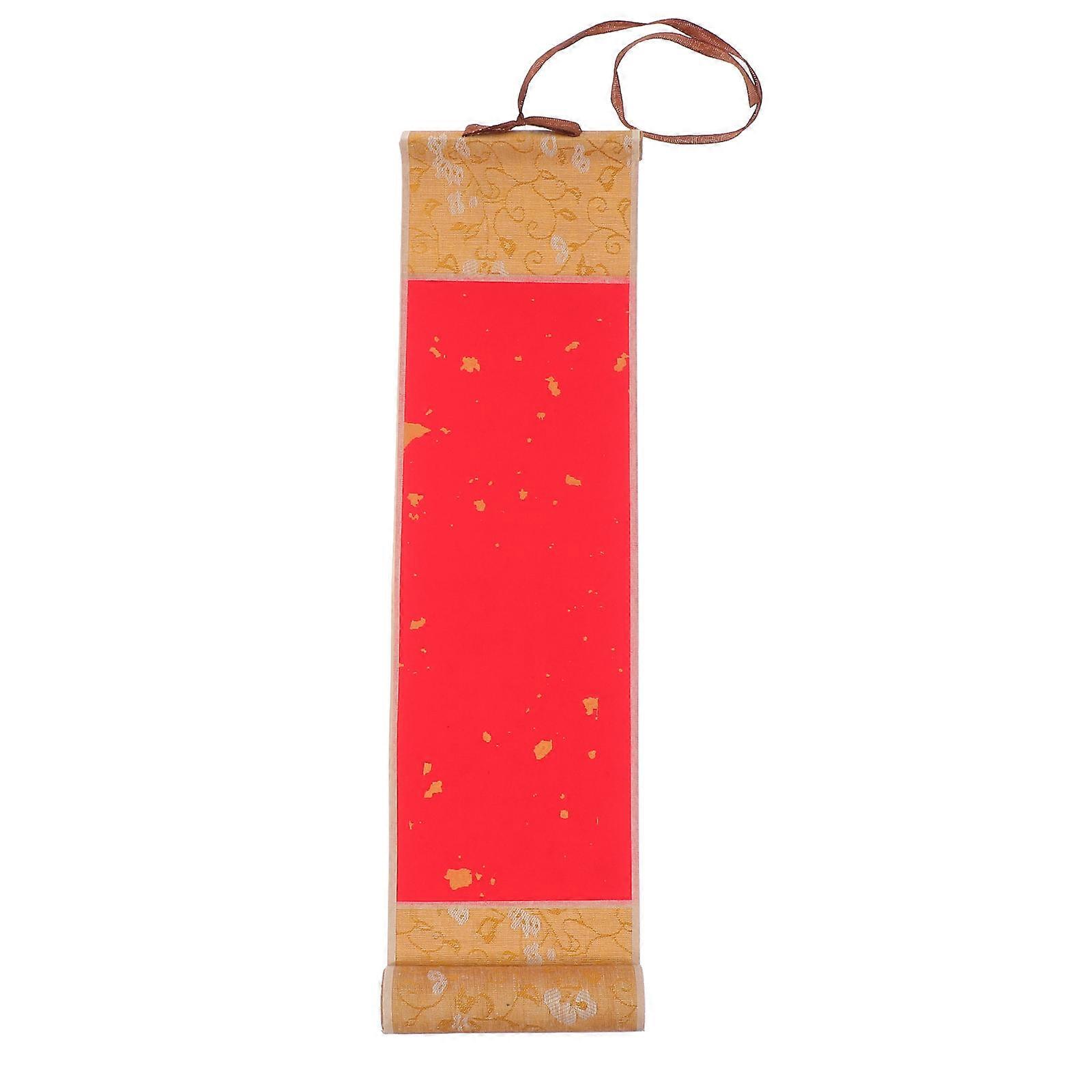Durable Red Blank Scroll for Painting and Calligraphy Premium Rice Paper Excellent Workmanship 10x18 Inches
