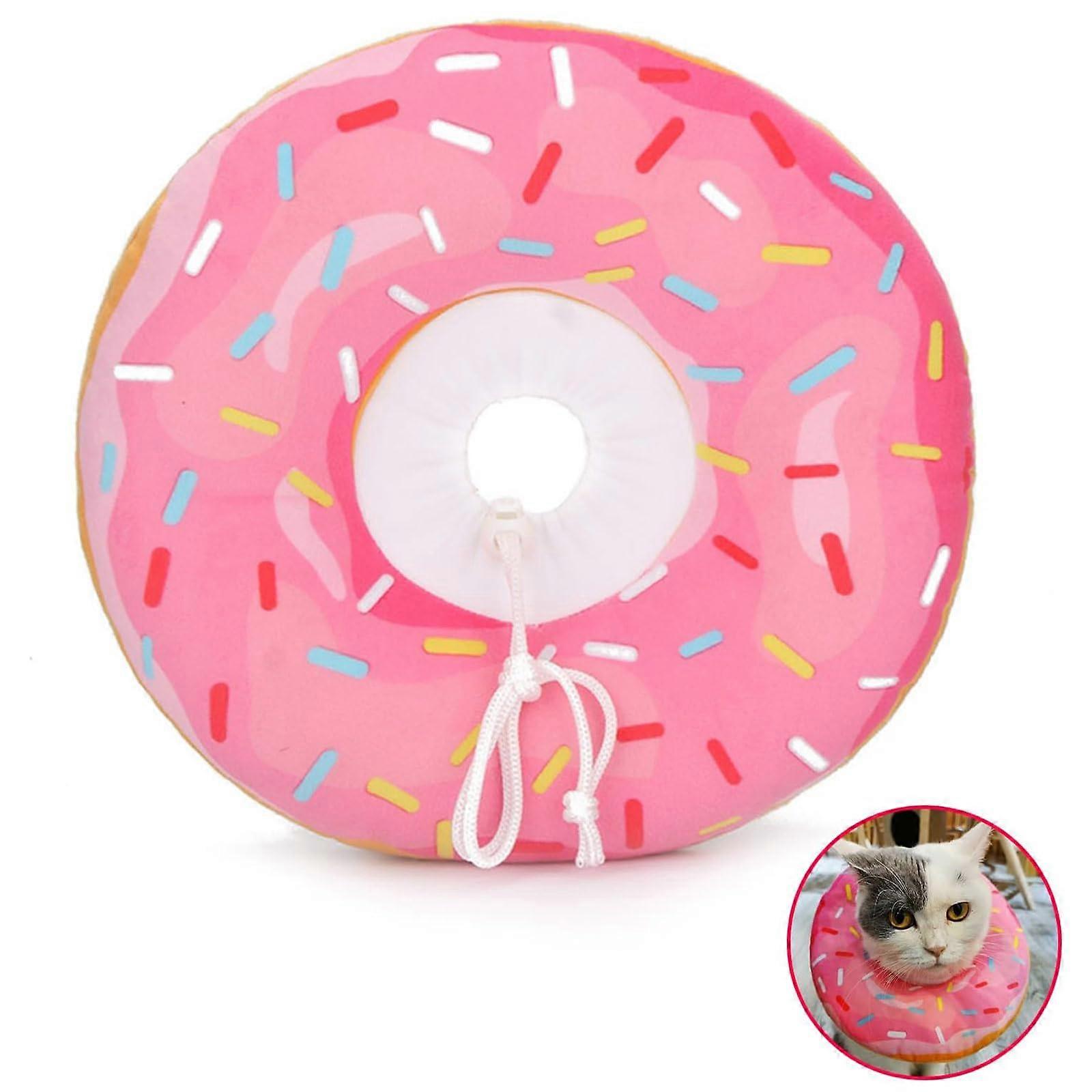 Pet collar Cat rehabilitation soft collar to prevent biting and licking (Pink, XS)