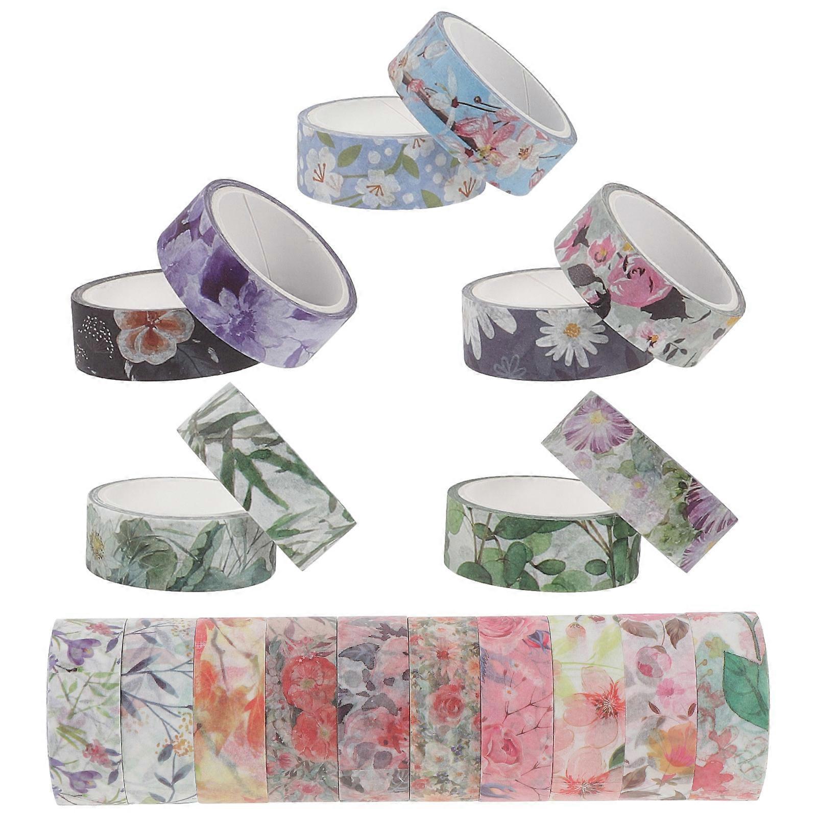 Journal Supply Tape Rolls for Notebooks Paper Multi Color Adhesive Decorative 20Set